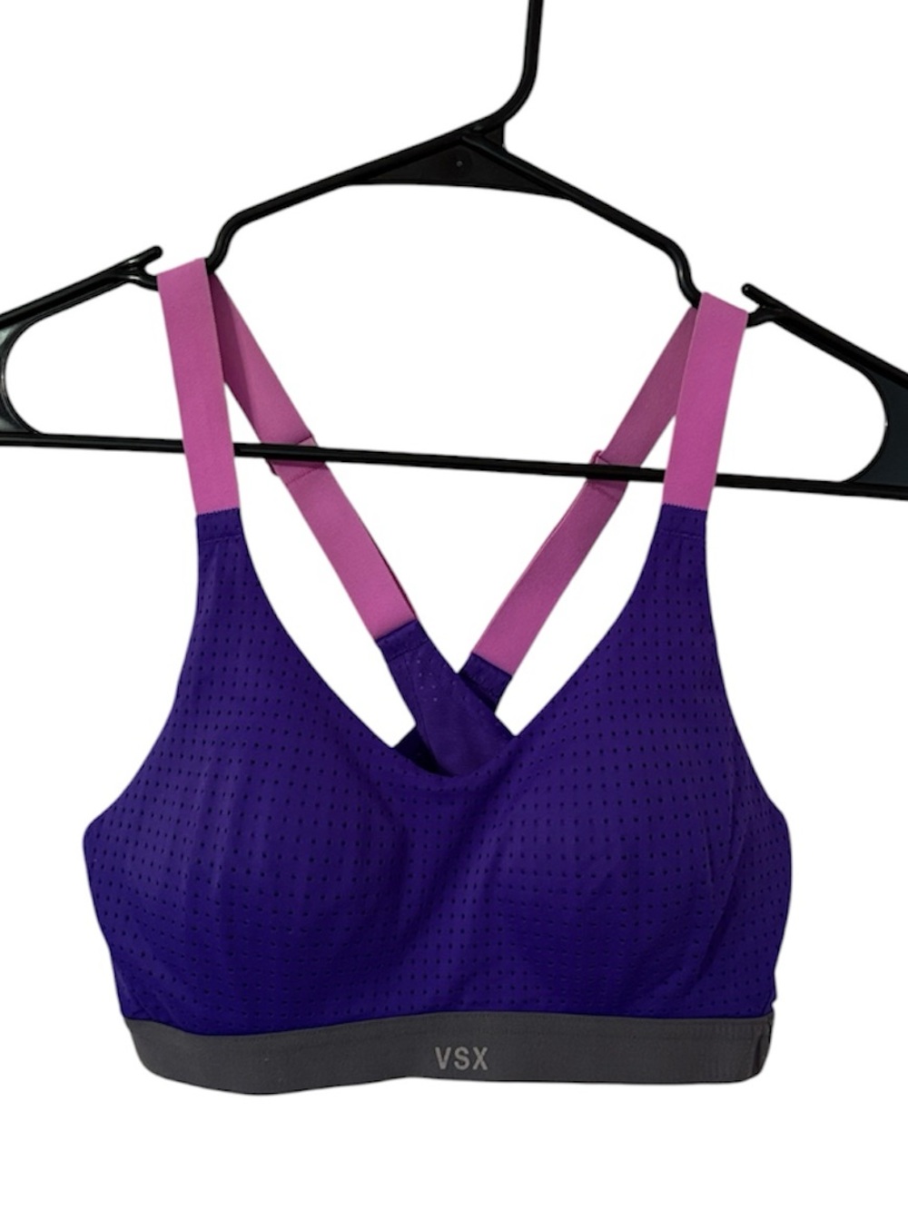 Victoria Secret Sport Purple Mesh Cross Back Sports Bra